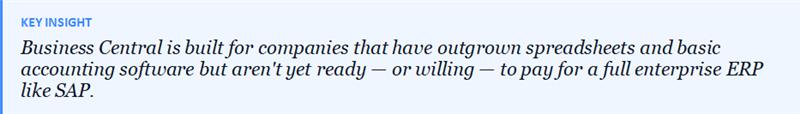 Business Central vs other ERPs comparison overview